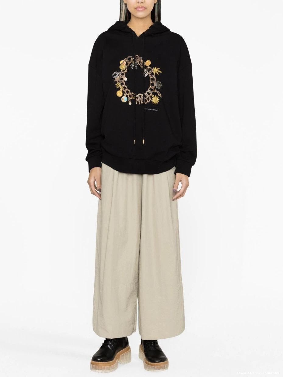 Affordable bracelet-print Stella McCartney hoodie cotton Women 0723